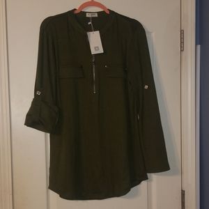 Olive green tunic XL